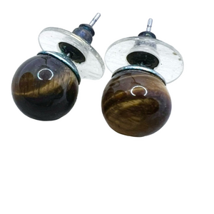 🍭6/$30 Milky brown sphere post earring